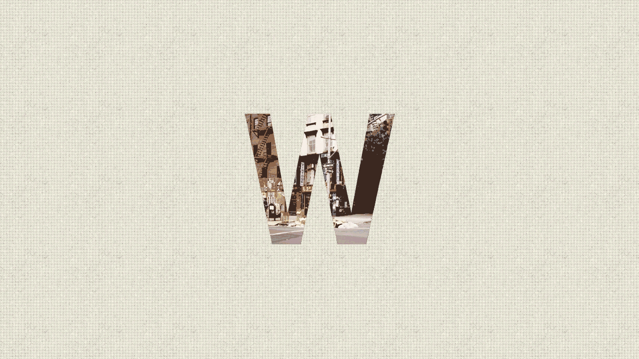 Gif showing a W letter masking pictures of ny