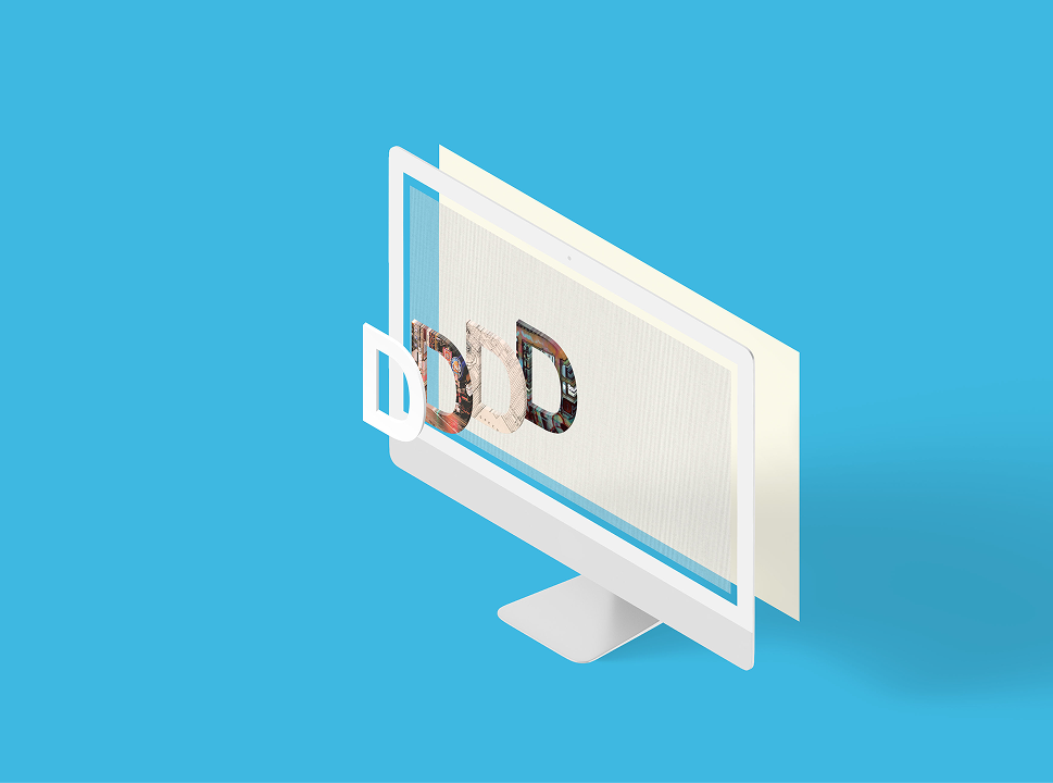 Downtown D showcasing the layers of the motion graphics composition, showing a letter D