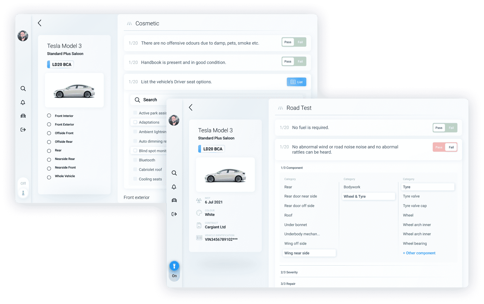 Mock up of a Genus product showcasing the design system in action