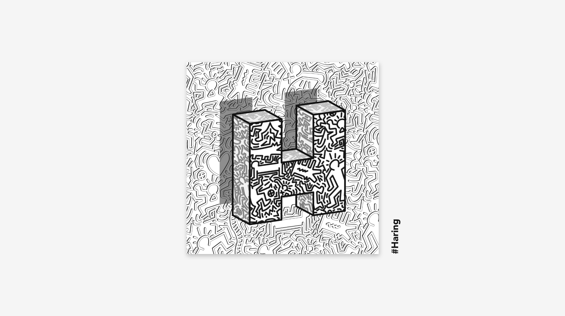 Experimental lettering composition